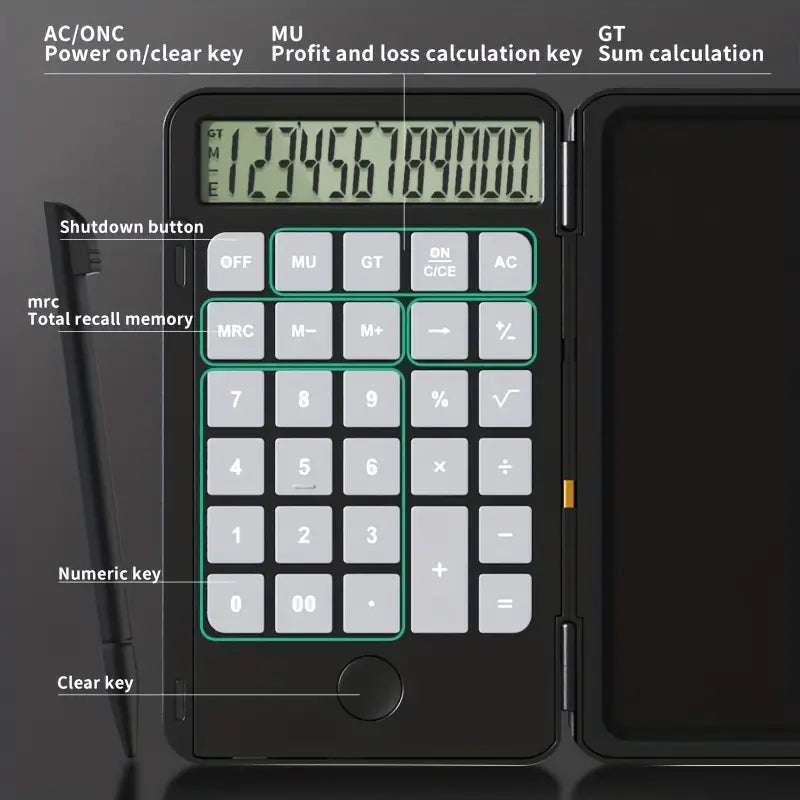 Calculator With LCD screen note-taking capabilities